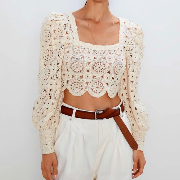 Zara Tops - Zara Crochet Crop Top